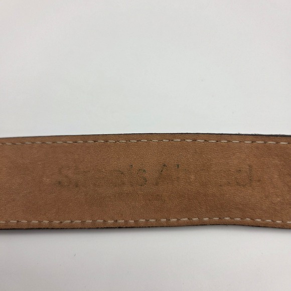 Streets Ahead Brown Croc Embossed Leather Western Belt Gold Silver Buckle USA Sm main image 8